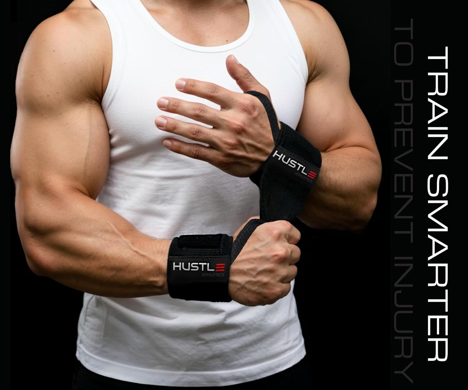 Hustle Athletics Wrist Wraps for Weightlifting - 18" & 12" Premium Wrist Support Weight Lifting Wraps to Lift Heavier & Train Harder - Heavy Duty Powerlifting & Bench Press Gym Straps for Men & Women - Image 3