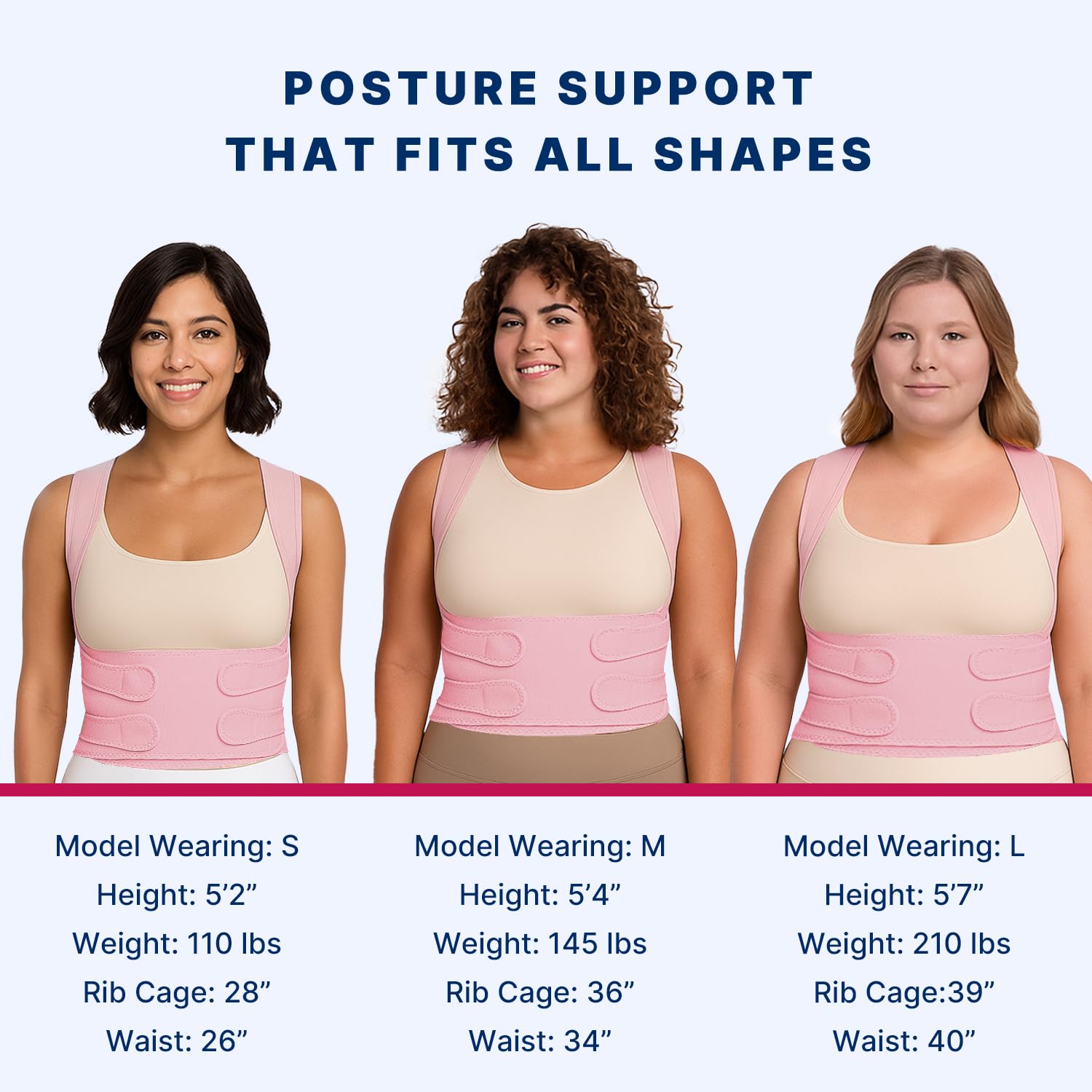 Fit Geno Back Brace and Adjustable Posture Corrector And Trainer for Women and Men, Back Straightener, Scoliosis and Hunchback Correction, Back Pain, Spine Support, Pink, Medium (Waist 34-41 Inch) - Image 7