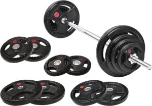 Fitvids Barbell Weight Set, Cast Ir...