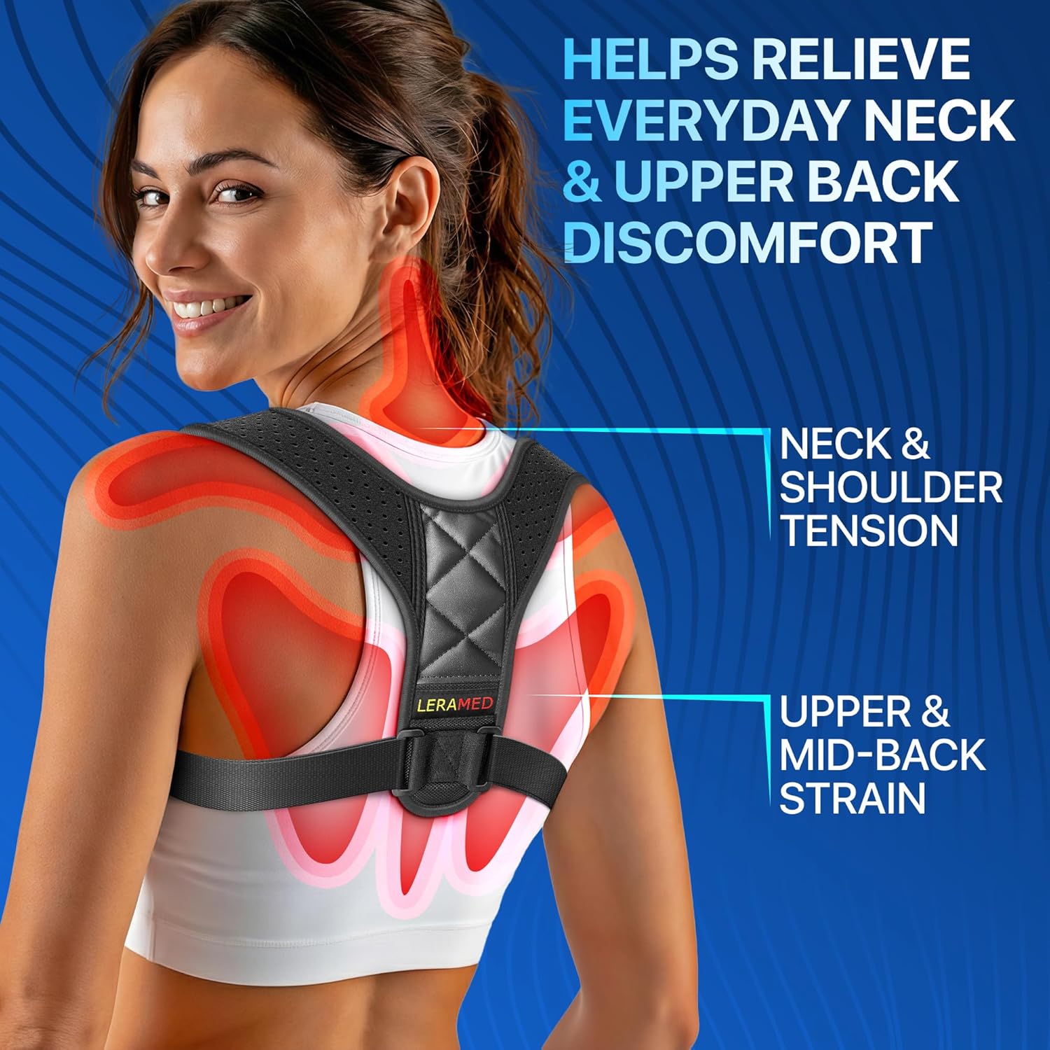 NEW 2026 Posture Corrector for Men & Women – Adjustable Figure-8 Back Brace for Rounded Shoulders & Upper Back Support – Breathable & Invisible Under Shirts – Desk Job & Computer Work – All-Day Brace - Image 3