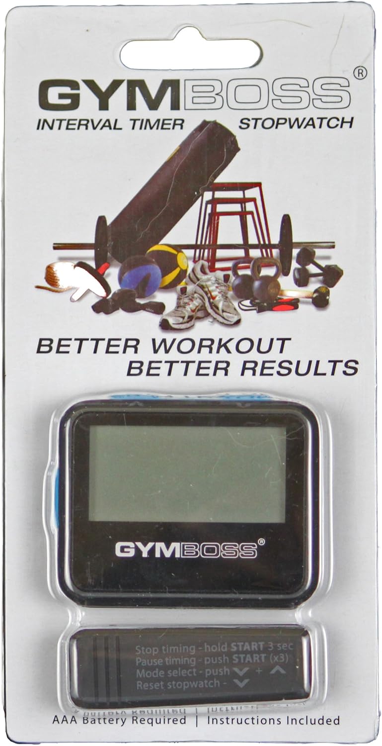 Gymboss Interval Timer and Stopwatch - Black/Blue SOFTCOAT - Image 5
