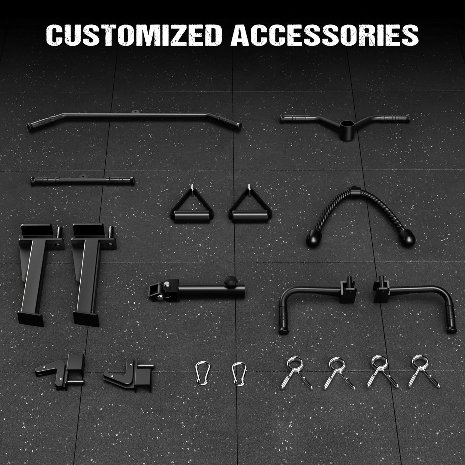 Power Cage, 2000LBS Multi-Function C21 Power Rack with Dual Pulley Cable Crossover System, All-in-One Squat Rack with More Training Attachments - Image 7