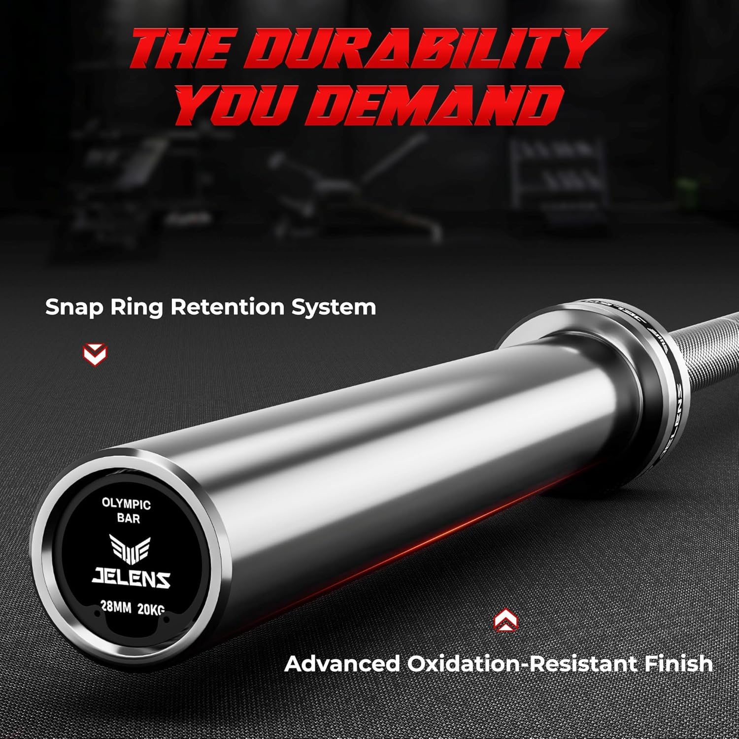 7FT Bar Olympic Barbell, 1000lb Capacity Weight Bar for Strength Training, 2 Inch Strength Training Bar With Knurled Grip for Squats, Deadlifts, Presses, Rows, Curls - Image 5