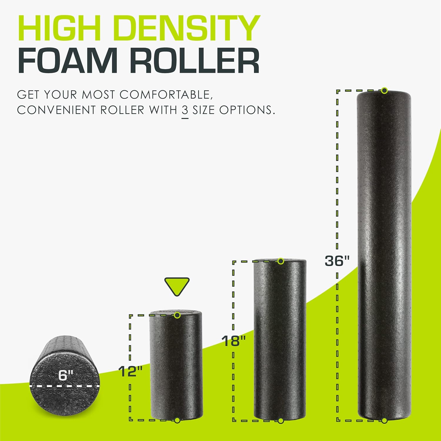 ProsourceFit High Density Foam Rollers Long, Firm Full Body Athletic Massage Tool for Back Stretching, Yoga, Pilates, Post Workout Muscle Recuperation - Image 2