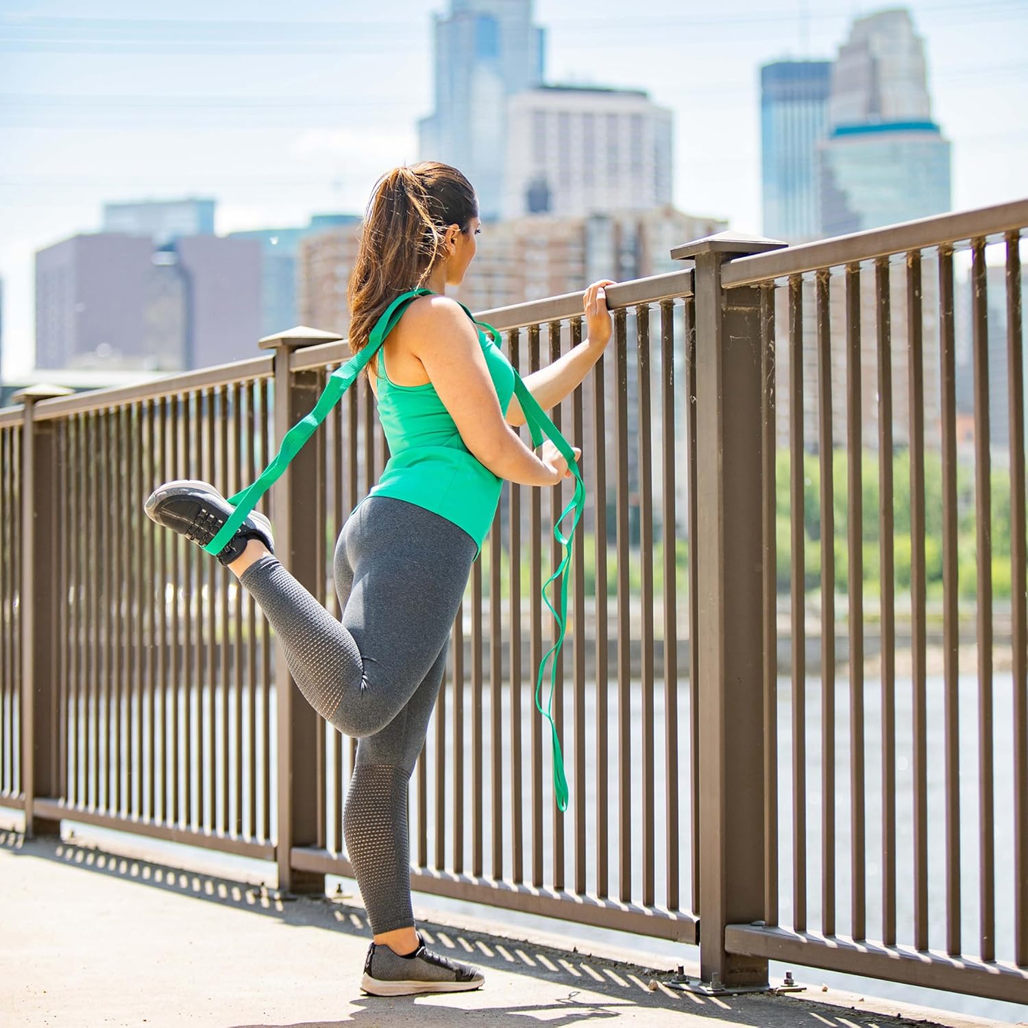 OPTP The Original Stretch Out Strap with Exercise Book, for Flexibility and Mobility Exercises. Stretch Out Straps for Physical Therapy, Yoga Stretching Strap and Knee Therapy Strap. Made in the USA - Image 9