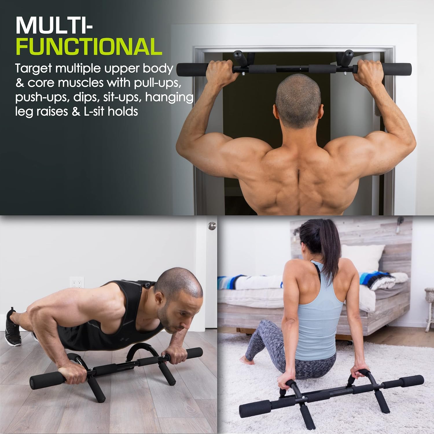 ProsourceFit Pull Up Bar for Multi Use Fitness & Home Gym Exercise - Image 6