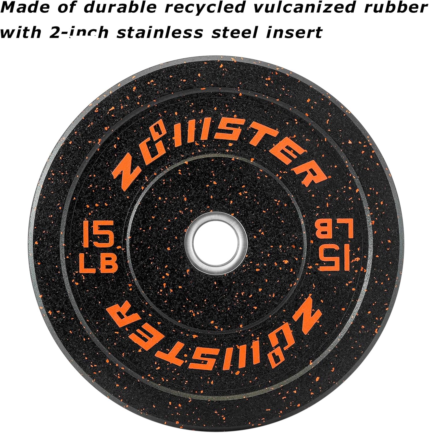 Bumper Weight Plate Olympic Plate Hi-Temp Bumper Weight Plate with Steel Insert Strength Training Weight Lifting Plate - Image 2