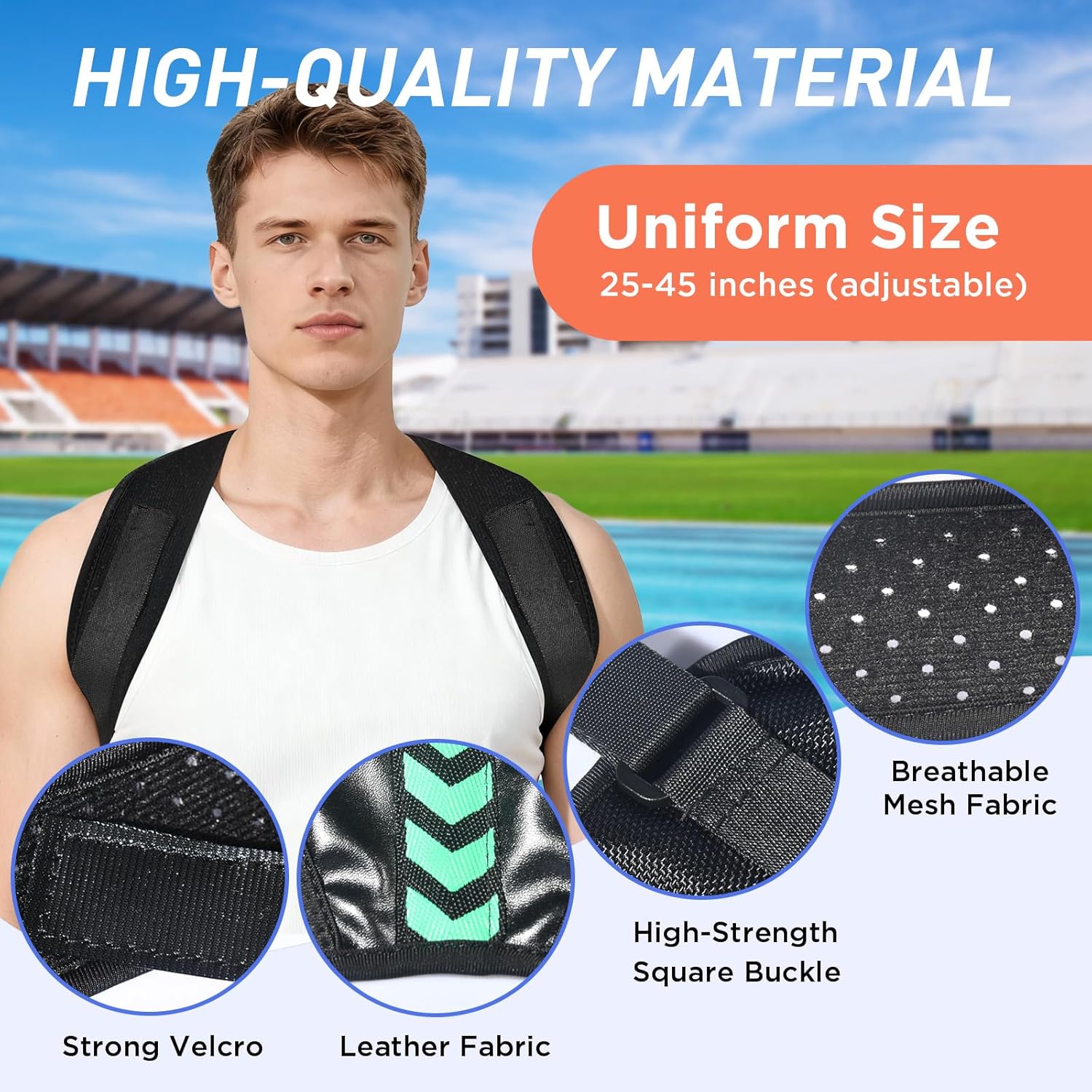 Posture Corrector for Women and Men, Adjustable Back Brace Posture Corrector for Upper & Mid Spine Support, Breathable Back Brace for Improving Neck, Shoulder and Back Posture Pain Relief - Image 6