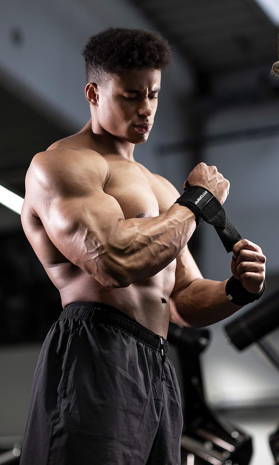 Fitgriff® Wrist Wraps for Weightlifting (18") Heavy-Duty Support for Gym, Bench Press, and Pushups (1 Pair) - for Men and Women (Black) - Image 2