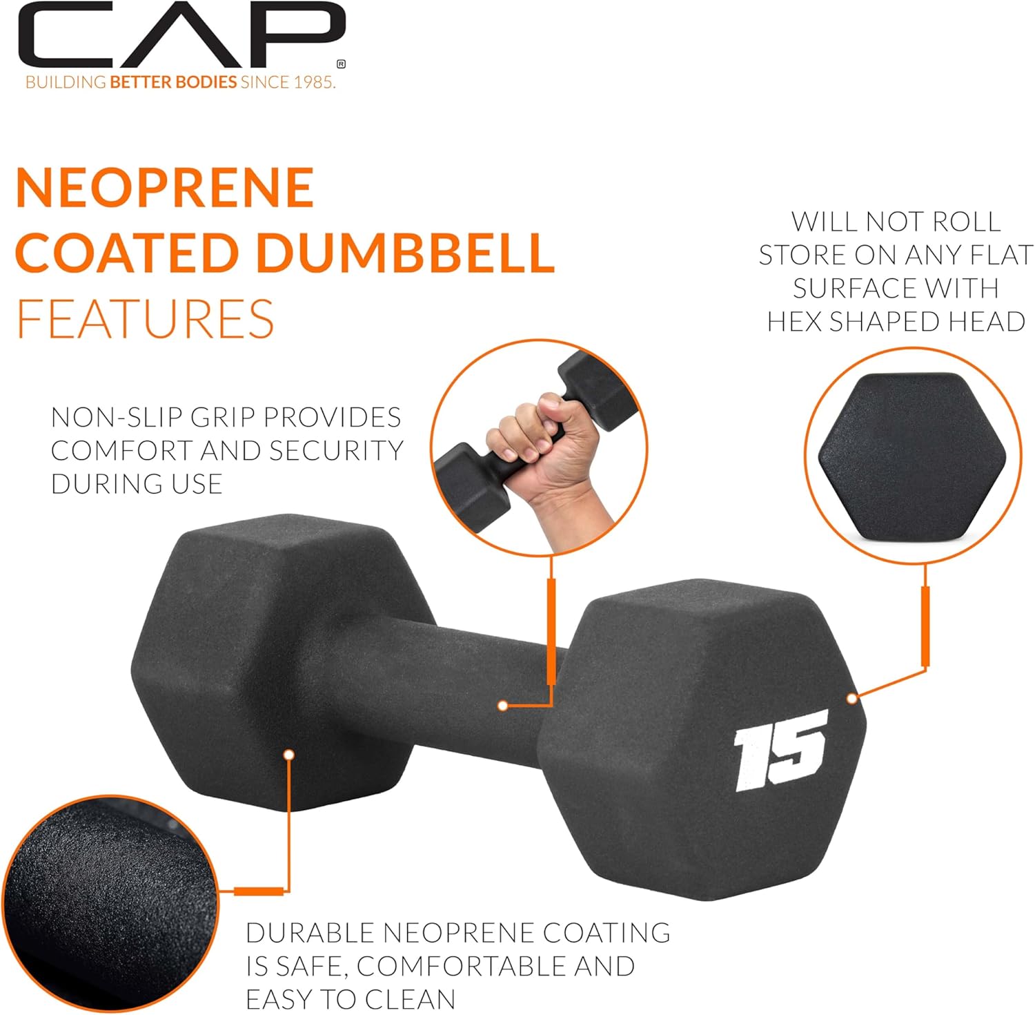 CAP Barbell Neoprene Dumbbell Weights Pairs & Sets | Multiple Colors - Image 3