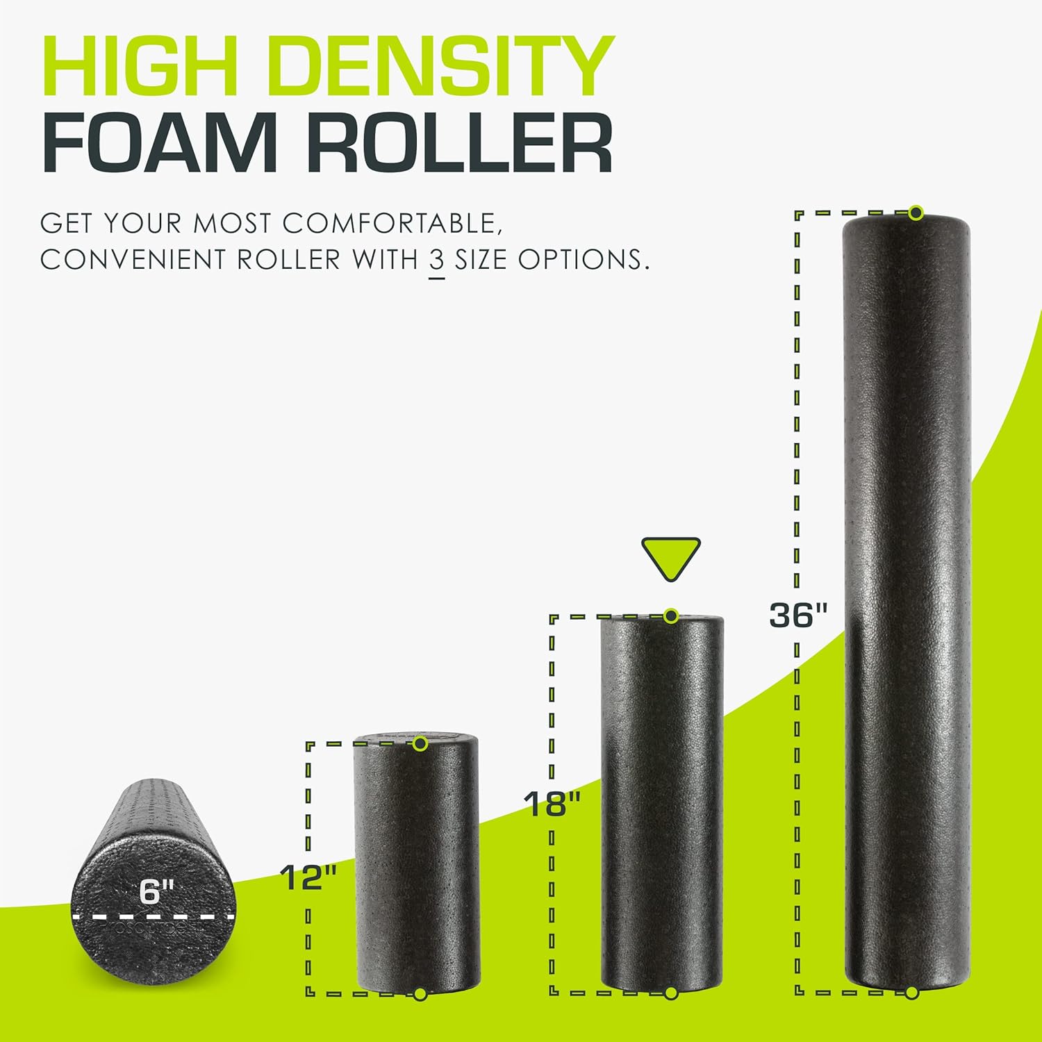 ProsourceFit High Density Foam Rollers Long, Firm Full Body Athletic Massage Tool for Back Stretching, Yoga, Pilates, Post Workout Muscle Recuperation - Image 2