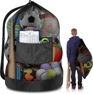 Heavy Duty Soccer Ball Net Bag(100L...