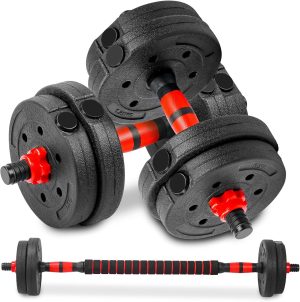 22LB Adjustable Dumbbell Set, Barbe...