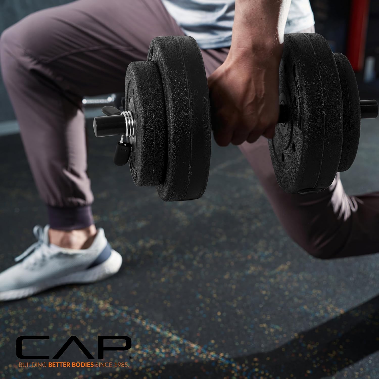 CAP Barbell 40-Pound Adjustable Cement Dumbbell Set – Versatile Vinyl Coated Weights for Home Gym Excellence - Image 6