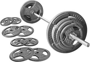 Fitvids Barbell Weight Set, Cast Ir...