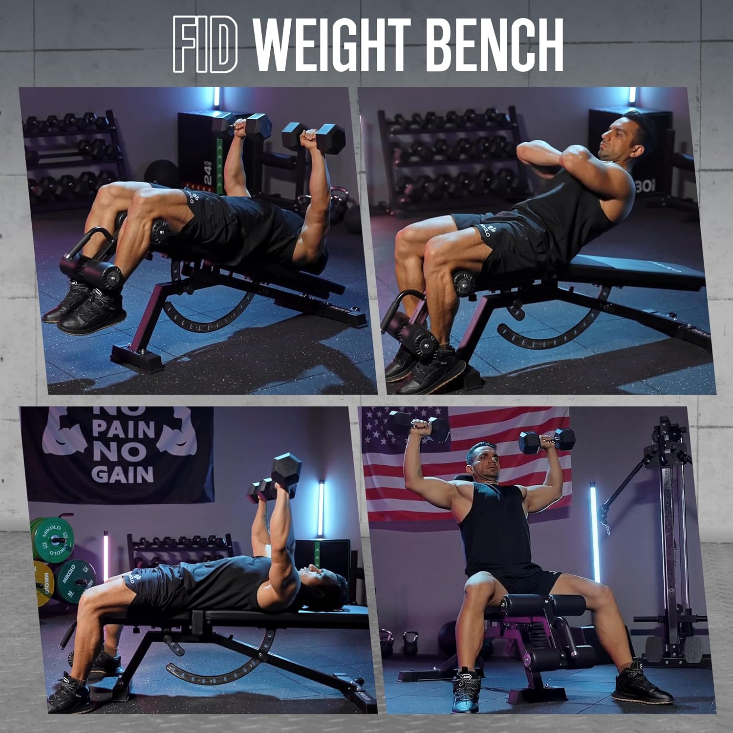 Mikolo Smith Machine, 2200lbs Squat Rack with LAT-Pull Down System & Cable Crossover Machine, Training Equipment with Leg Hold-Down Attachment - Image 8