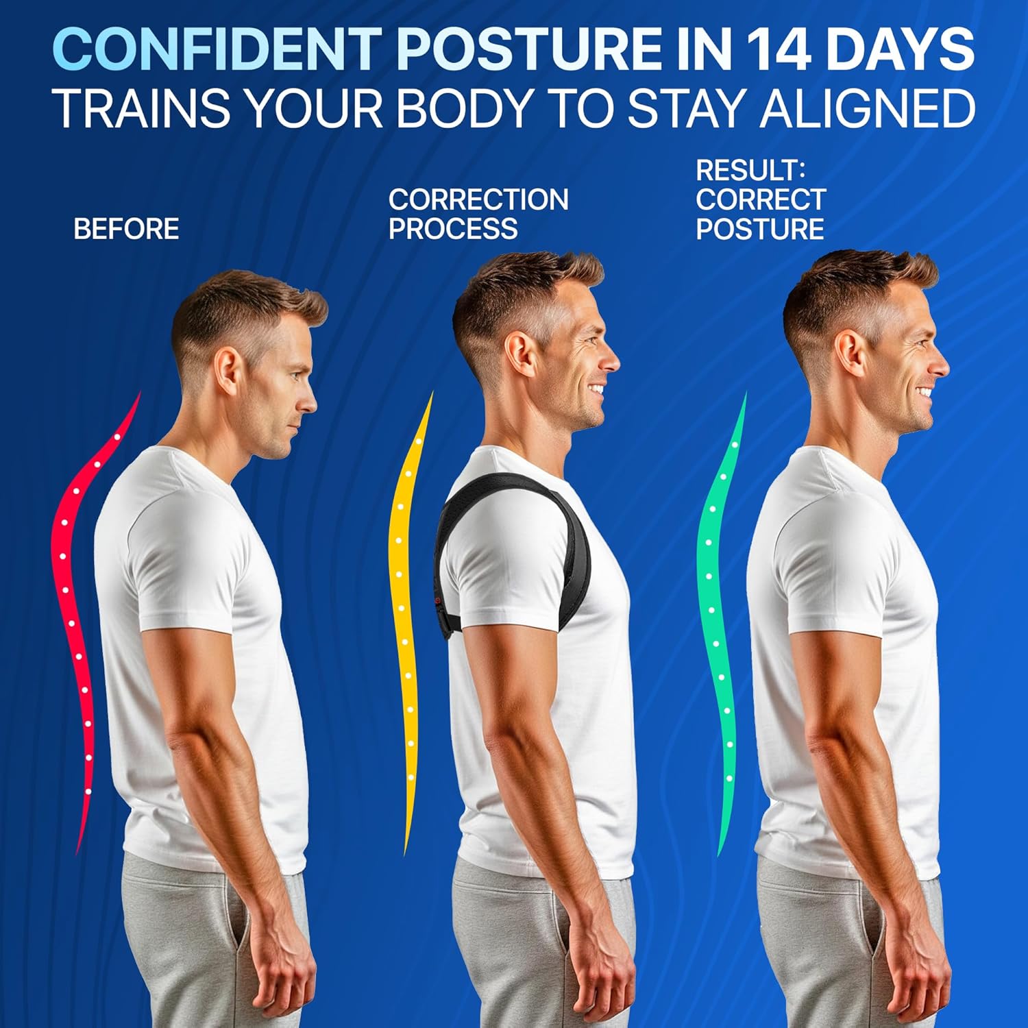 NEW 2026 Posture Corrector for Men & Women – Adjustable Figure-8 Back Brace for Rounded Shoulders & Upper Back Support – Breathable & Invisible Under Shirts – Desk Job & Computer Work – All-Day Brace - Image 2