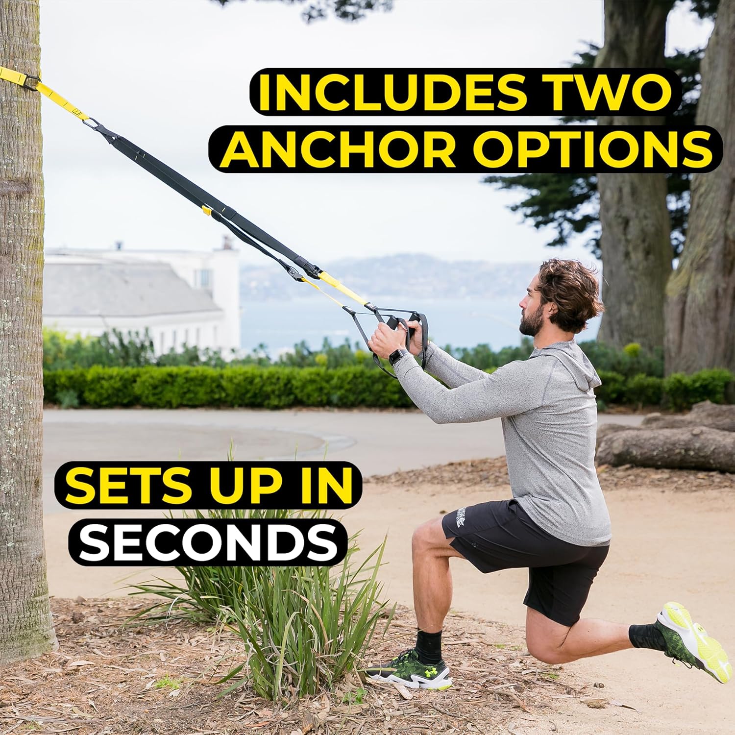 TRX All-In-One Home Gym System – Complete Suspension Training Kit for Strength Training, HIIT & Full-Body Workouts at Home or Outdoors, Includes Indoor & Outdoor Anchors - Image 4