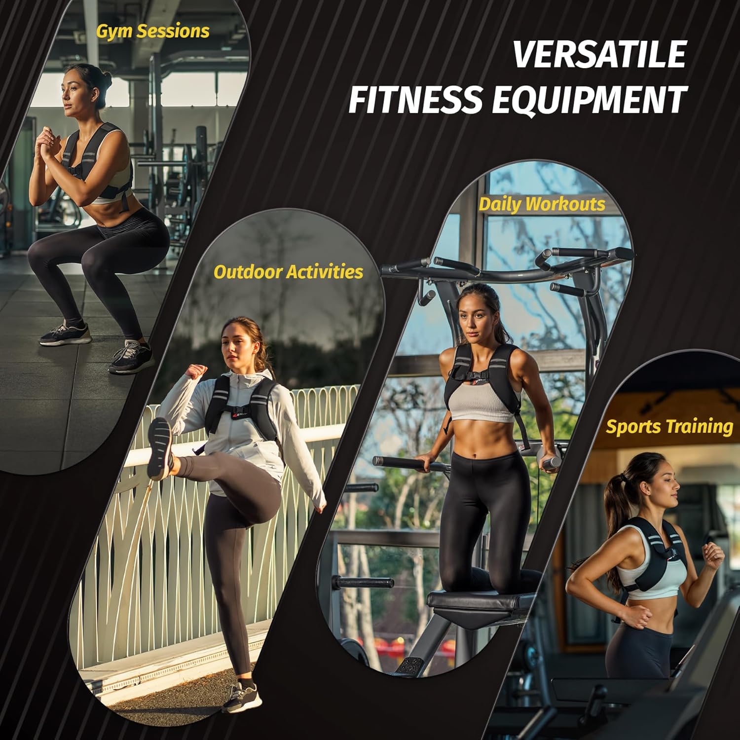 ZELUS Weighted Vest Washable, Z-Fit Soft Iron Weighted Vest for Women and Men, 5/10/15 lb Weight Vest with Reflective Stripes & Adjustable Straps, Ultra Thin Weight Vest for Home Gym Strength Training Weight Loss Workout - Image 6