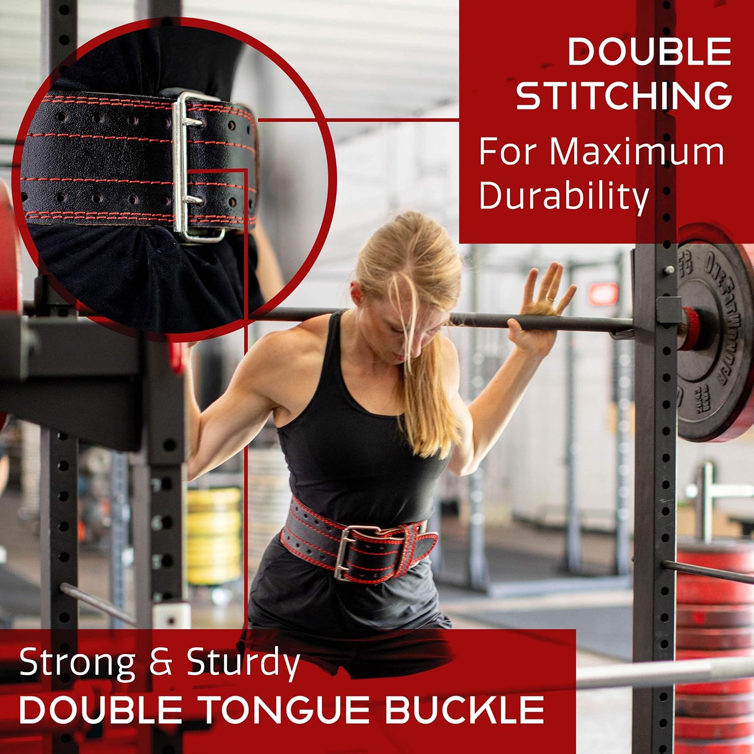 Dark Iron Fitness Weight Lifting Belt for Powerlifting Deadlift Training, Premium Leather for Core Support Gym Strength Workout - Image 4