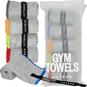 Acteon Microfiber Gym Towels 5 Pack...