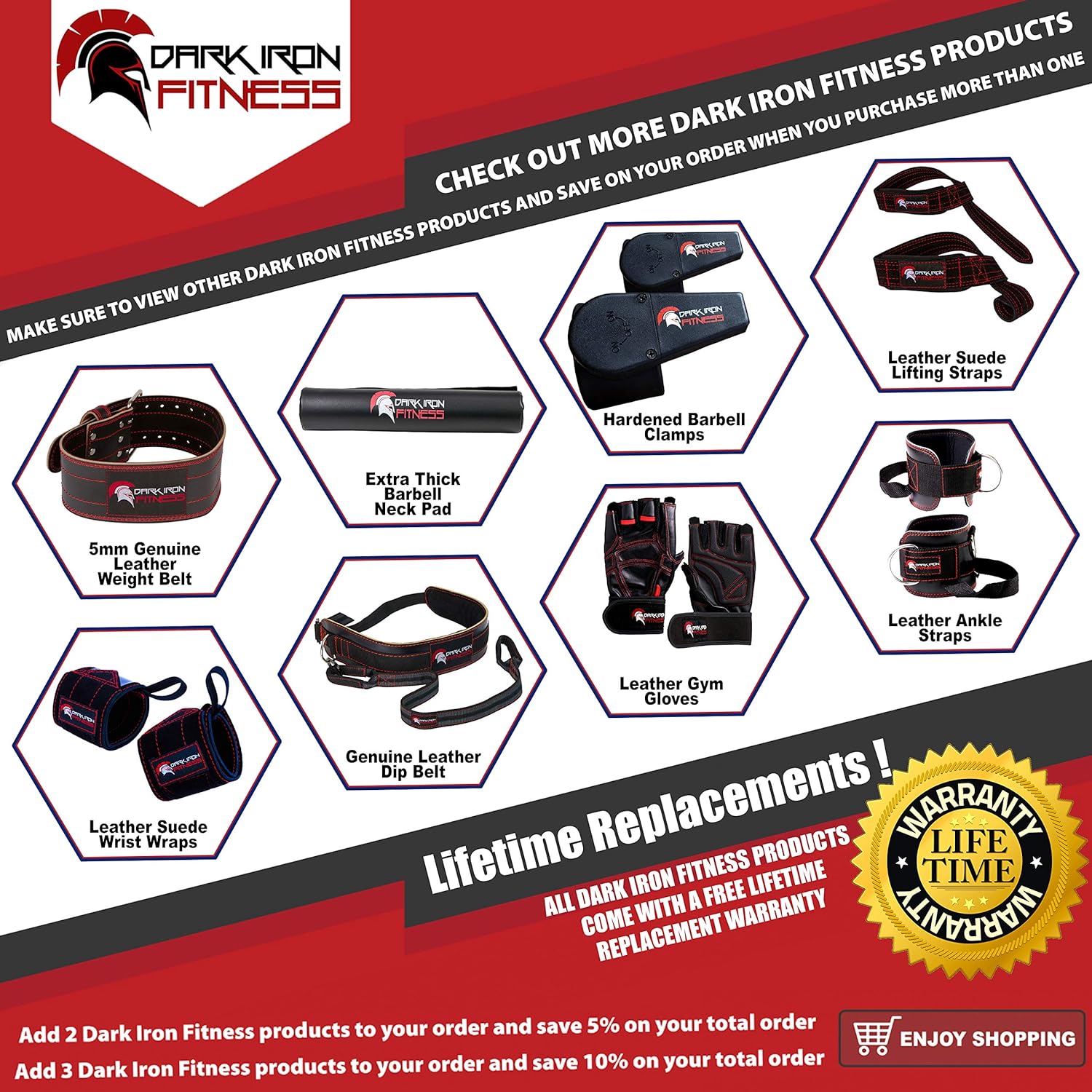 Dark Iron Fitness Weight Lifting Belt for Powerlifting Deadlift Training, Premium Leather for Core Support Gym Strength Workout - Image 4