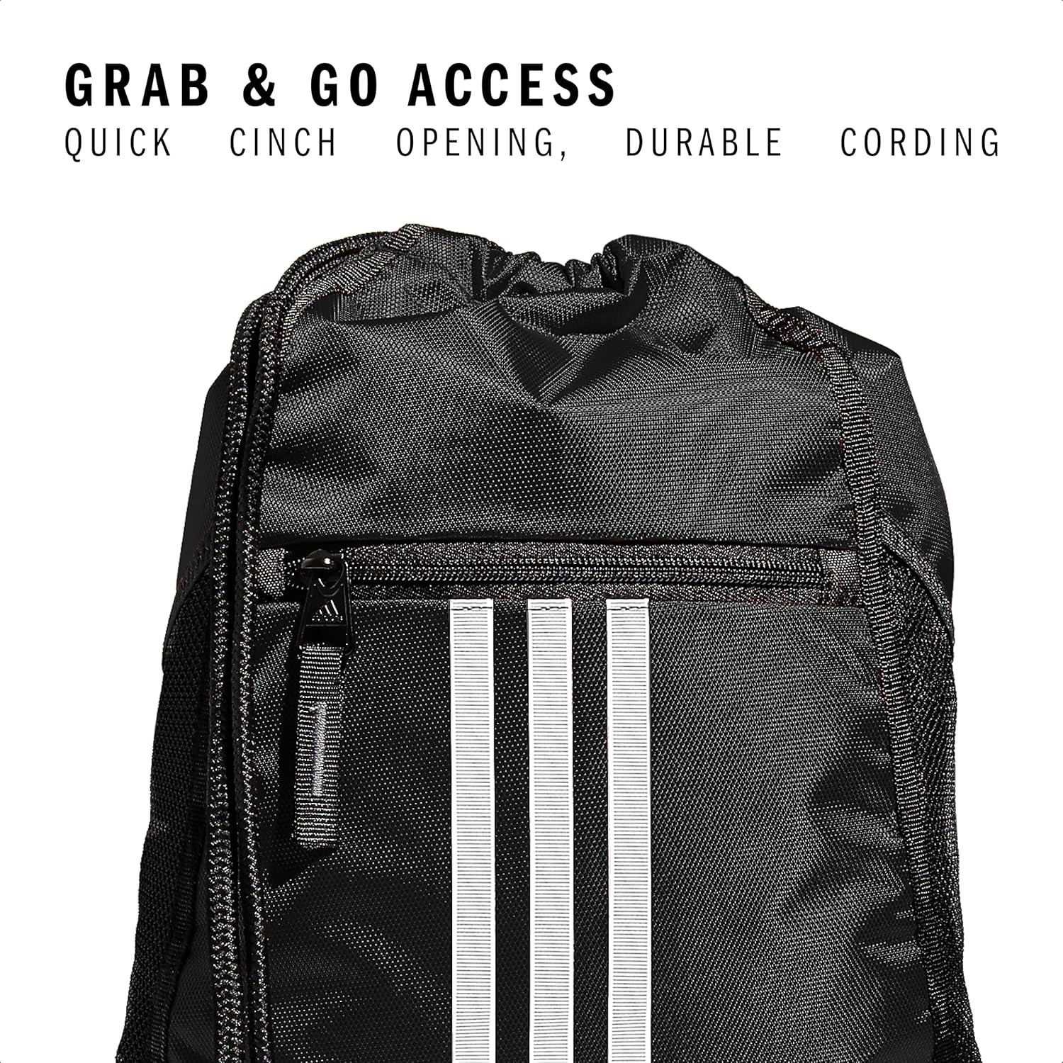 adidas Alliance Sackpack – Drawstring Backpack for Sports, Small Gym Bag - Image 2