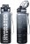 Water Bottle, 16oz Sports Water Bottles with Time Marker Wide Mouth, Motivational and Leakproof Drink Bottle, BPA Free Tritan with Carry Strap for Gym Fitness Outdoor(Direct Drink)