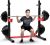 HARISON Heavy Duty Squat Rack, Bench Press Rack, Adjustable Barbell Rack for Home Gym,Multi-functional Half Rack Weight Lifting, Power Rack