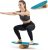 GYMAX Balance Board for Adults, 330LBS Wobble Boards with Storage Rack, Wooden Exercise Balancing Stability Trainer for Improve Balance, Surfing, Skate, Yoga, Skateboarding