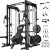 RitFit M1 & M1 Pro Smith Machine with Cable Crossover System, Multi-Function Squat Rack Power Cage for Home Gym, Power Rack and Packages