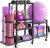6-Tier Home Gym Storage Rack with Wheels, Dumbbell Weight Rack and Yoga Mat Organizer, Multi-Purpose Gym Equipment Storage Stand for Home Gym Accessories
