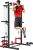 Soozier Power Cage Smith Machine, Multi-Function Power Rack with Pull Up Bar, LAT Pull Down System and Squat Rack, Barbell Bar, Plate Storage Posts, Landmine, for Home Gym