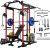 Mikolo Power Cage, Power Rack with Cable Crossover System, 1500LBS Squat Rack with LAT Pull Down System, Workout Cage with Pulley System for Fitness Home Gym
