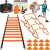 Agility Ladder, Speed Training Equipment Set, 20ft Agility Ladder, 12 Soccer Cones, 4 Hurdles, Jump Rope, Running Parachute, Basketball Football Soccer Training Equipment for Kids, Youth, Adults