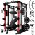 RitFit Buffalo Smith Machine, Power cage with LAT-Pull Down System & Cable Crossover System, All-in-One Squat Rack for Home Gym, Power Rack