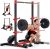 YOLEO Smith Machine & Squat Rack Combo, Multi-Functional Power Racks with Adjustable Width & Pull-Up Bar, Cable Crossover Power Cage, Independent Dual-Pulley System for Home Gym Garage Basement