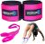 Myosource Kinetic Bands Tumble Pro X Ankle Straps Kit – Cheerleading Standing Tumbling Equipment, Gymnastics Backhandspring Trainer – Includes Flexibility Stunt Stretch Strap – Blue, Pink, Purple